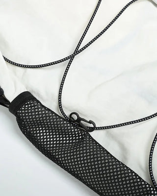 Nylon backpack with side pockets