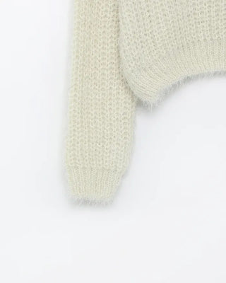 Long-sleeved shaggy knit