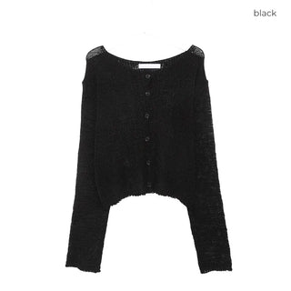 Ribbed sheer cardigan