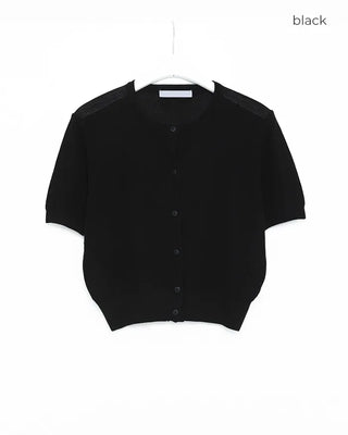 Round Summer Short-Sleeve Cardigan