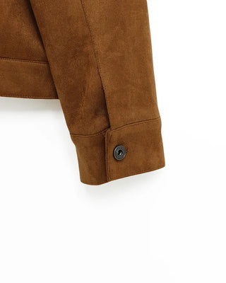 Suede color pocket point jacket