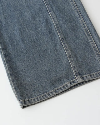 (ORIGINAL) Double Unique Seam Wide Denim Pants