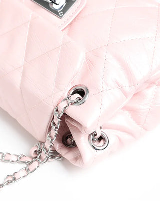 Quilted buckle mini shoulder bag
