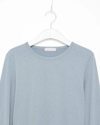 Round neck rayon long-sleeve T-shirt