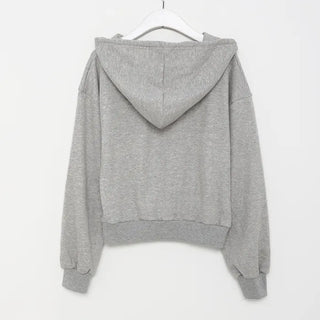 Butterfly Cropped Hoodie Zip-Up
