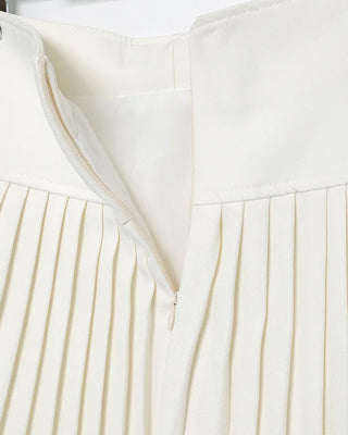Slim pleated mini skirt