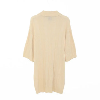 Short-sleeved knit cardigan