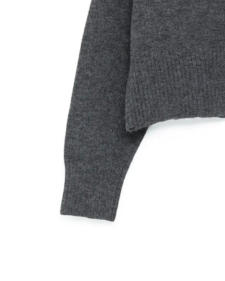 Cropped round knit