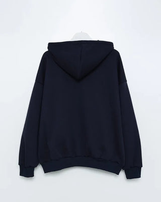 Lettering Oversized Hooded T-Shirt