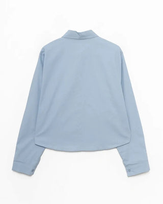 Point pocket cropped shirt