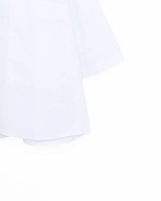 Big pocket half-sleeve cropped shirt