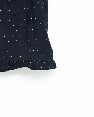 (Set) Polka Dot Puff Blouse and Scrunchie