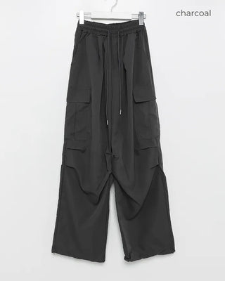 (Unisex) Elastic Waist Summer Cargo Jogger Pants