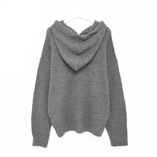 Oversized Boucle Hooded Knit
