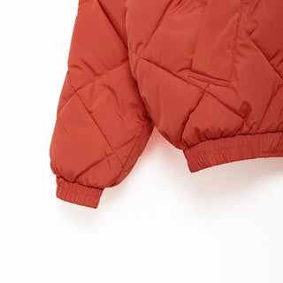 (Unisex) High-Neck Quilted Padded Jacket