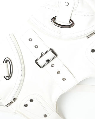 2-Way Belt Studded Leather Big Tote Bag