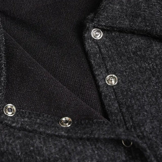 Loose-fit color knit cardigan