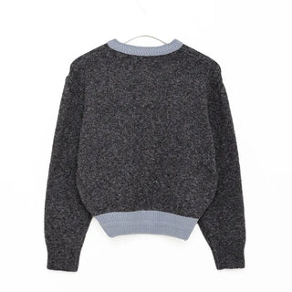 Two-tone point round cardigan