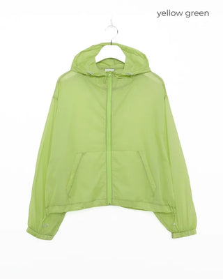 Hooded cropped windbreaker