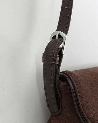 Suede shoulder bag