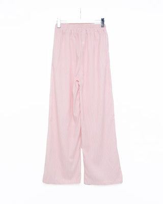Striped elastic waist pants
