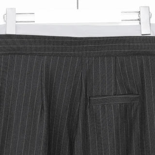 Wide-fit colored striped slacks
