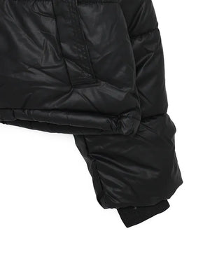 High-neck short down jacket
