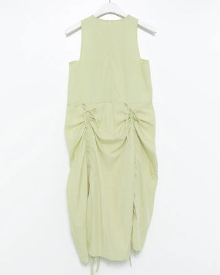 Drawstring Sleeveless Long Dress