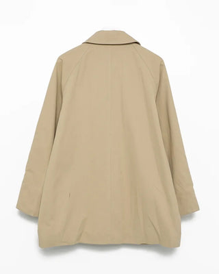 Square pocket single half trench coat