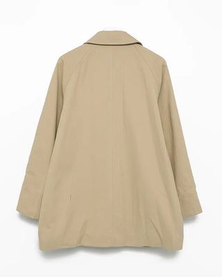 Square pocket single half trench coat
