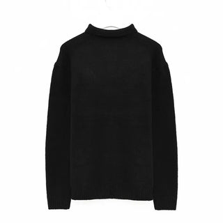 Half-button collar knit