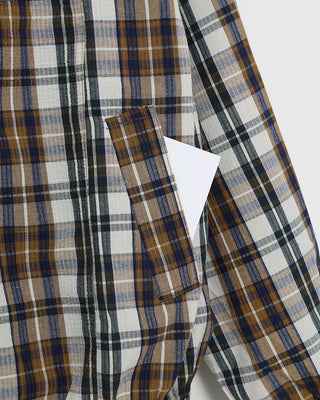 (Unisex) Cotton Check Windbreaker