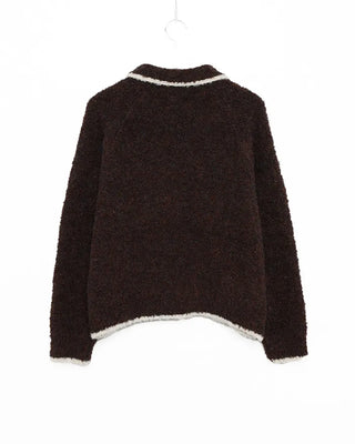 Two-tone knit cardigan