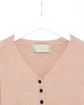 Black button-up V-neck cardigan