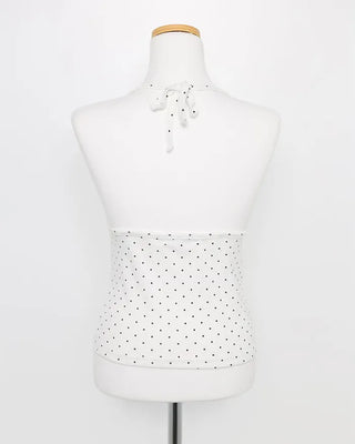Polka Dot Halter Neck Top