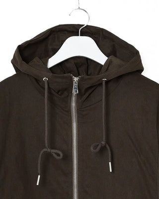 Piping Tape Point High Neck Hooded Jumper