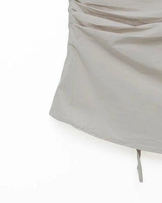 Shirred sleeveless blouse
