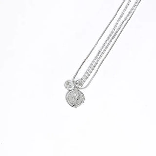 Layered buckle necklace