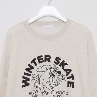 Printed oversized sweatshirt set