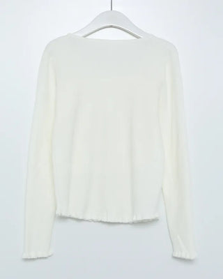 Knit frill camisole & cardigan set