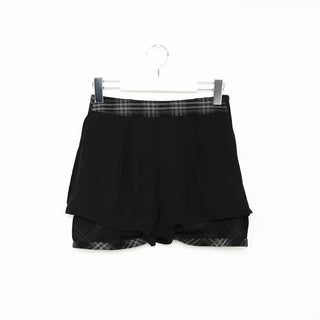 (Belt set) Checkered mini skirt
