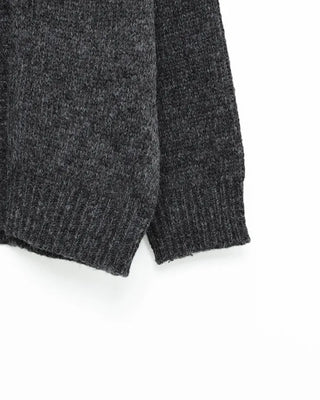 High-neck button-point cardigan
