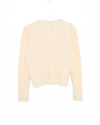 Crop Cable Knit Cardigan