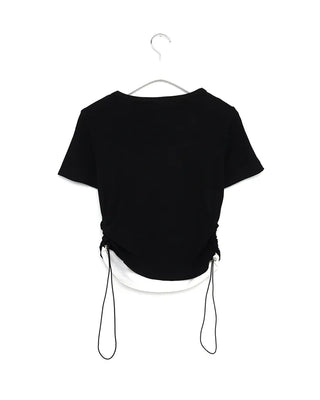 Layered Henley Neck T-Shirt