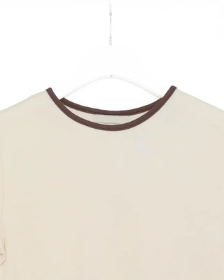 Two-tone block ringer neck T-shirt