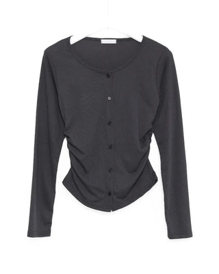Shirred Layered Cardigan