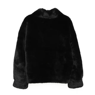 High-neck fur jacket