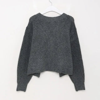 A-line knit cardigan