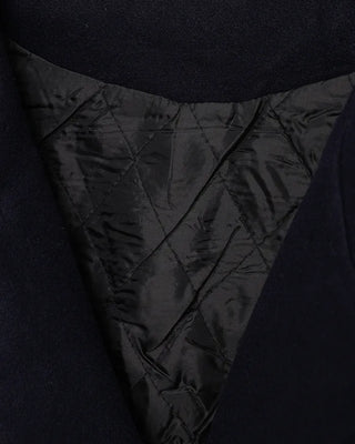 Throat latch quilted inner midi reef coat