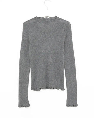 Wave puff knit T-shirt